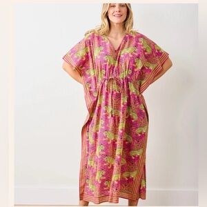 NWT Printfresh Bagheera Let’s Cruise Caftan Swim Cover-up Dress O/S